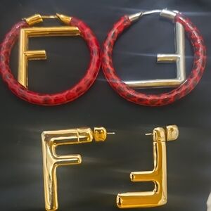 2 Pairs Of Authentic Fendi Earings...Excellent Condition